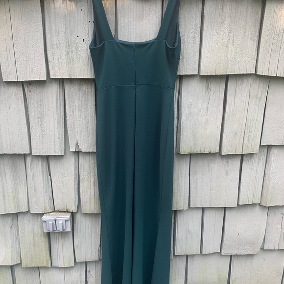 BHLDN square neck hunter green maxi dress - Picture 7 of 7